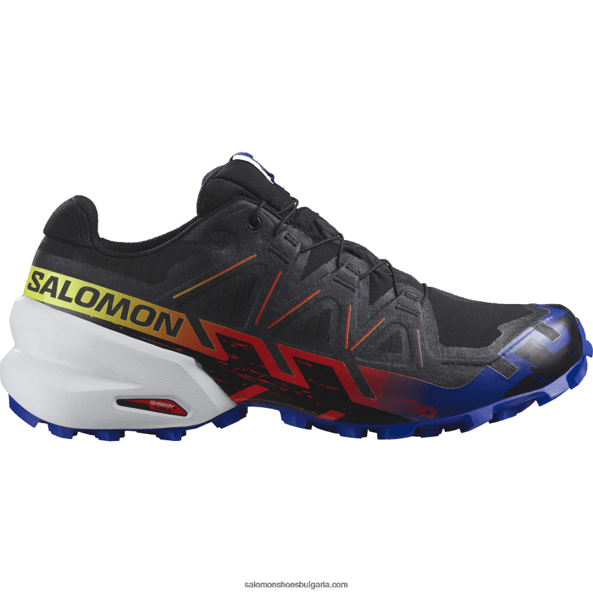 Salomon2V4DZ1509 дамски маратонки за пътека - speedcross 6 gore-tex blue fire черно/сърфирайте в мрежата/безопасно жълто