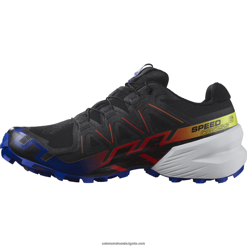 Salomon2V4DZ1509 дамски маратонки за пътека - speedcross 6 gore-tex blue fire черно/сърфирайте в мрежата/безопасно жълто