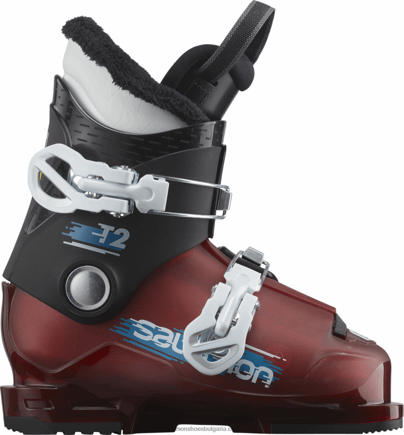 Salomon2V4DZ1379 junior - детски ботуши за писта - t2 rt черно/червено/бяло