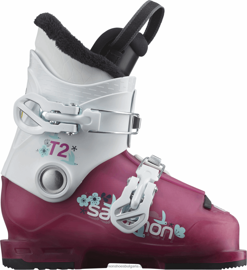 Salomon2V4DZ1380 junior - детски ботуши за писта - t2 rt girly розово виолетово полупрозрачно/бяло