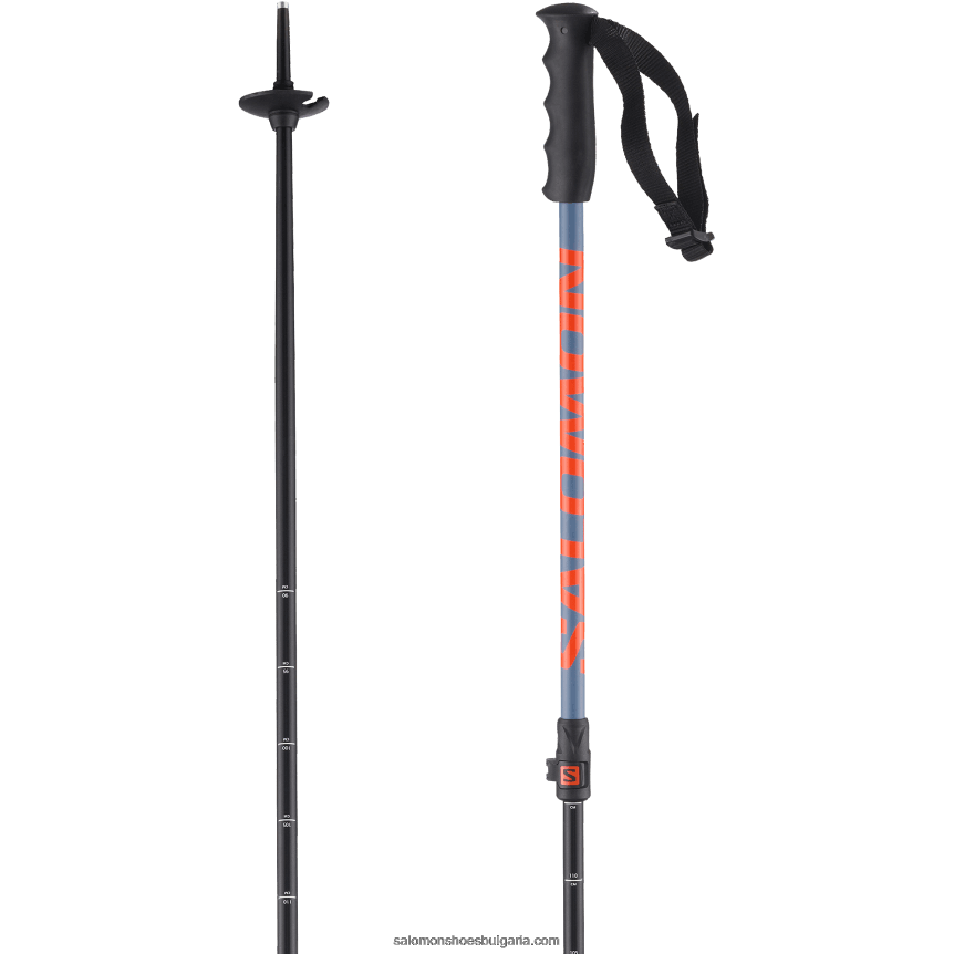 Salomon2V4DZ1384 юноши - детски алпийски щеки - мтн мл синьо/оранжево