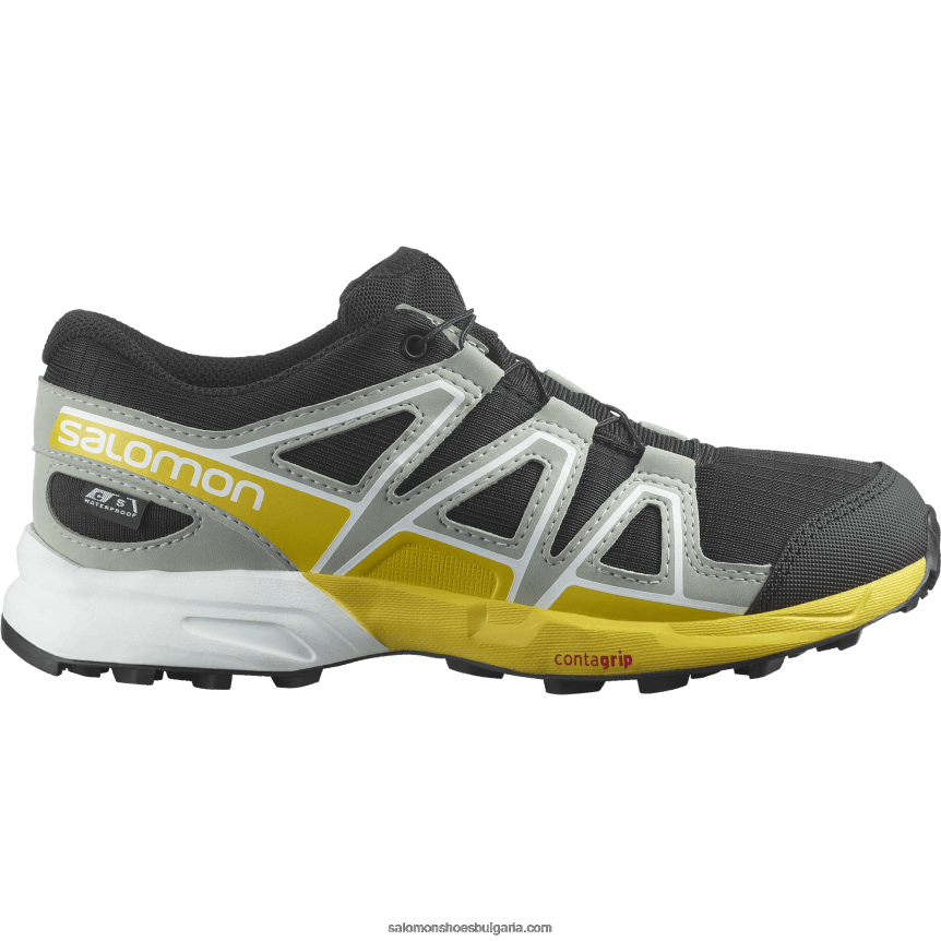 Salomon2V4DZ1343 junior - детски обувки - speedcross clima водоустойчиви черно/ковано желязо/лимон