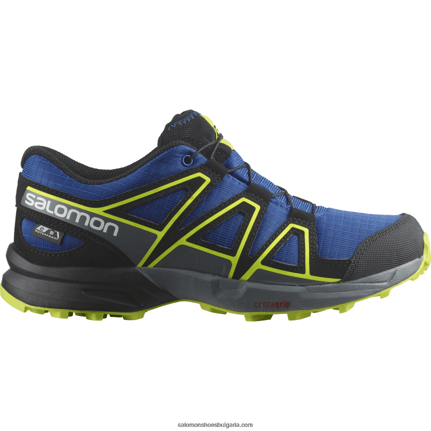 Salomon2V4DZ1344 junior - детски обувки - speedcross clima водоустойчиви морско синьо/черно/кисела вар