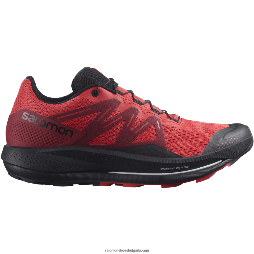 Salomon2V4DZ1463 мъжки маратонки за пътека - pulsar trail маково червено/велосипедно червено/черно
